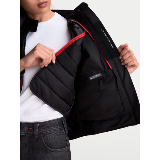 Blouson moto cuir femme Alpinestars Revea - Noir