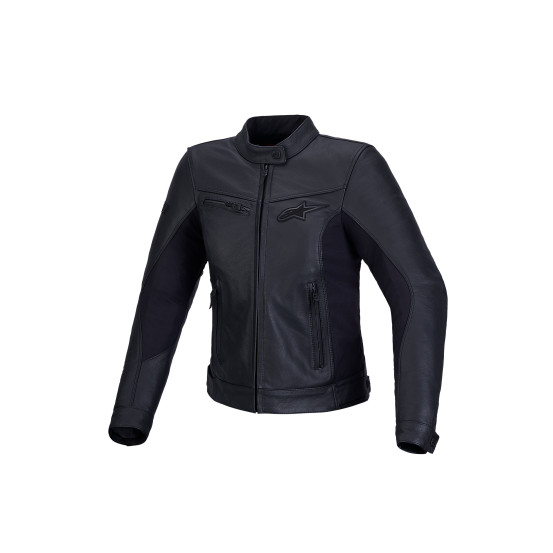 Blouson moto cuir femme Alpinestars Stella Maver-X - Noir