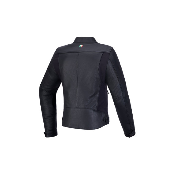 Blouson moto cuir femme Alpinestars Stella Maver-X - Noir