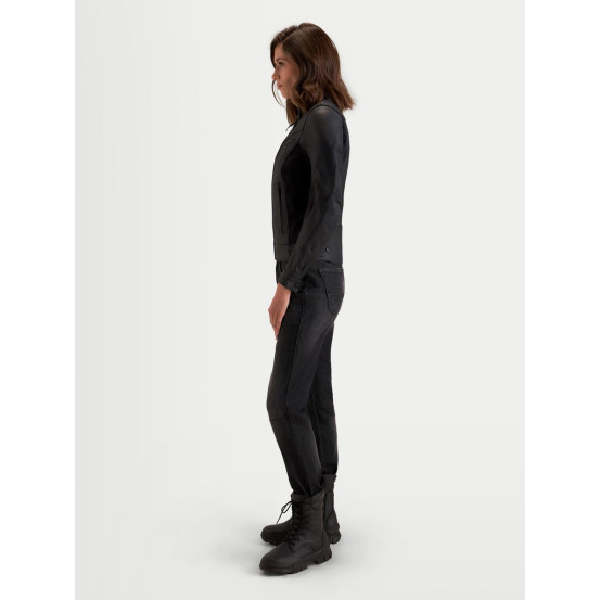 Blouson moto cuir femme Alpinestars Stella Maver-X - Noir