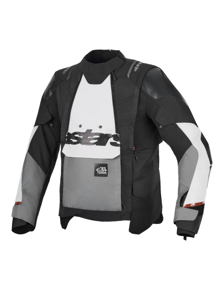 Veste Adventure Alpinestars Halo V2 Drystar - Gris foncé Gris clair Noir