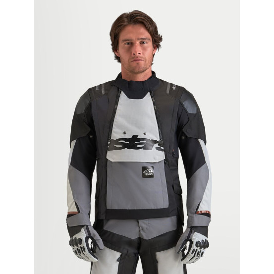 Veste Adventure Alpinestars Halo V2 Drystar - Gris foncé Gris clair Noir