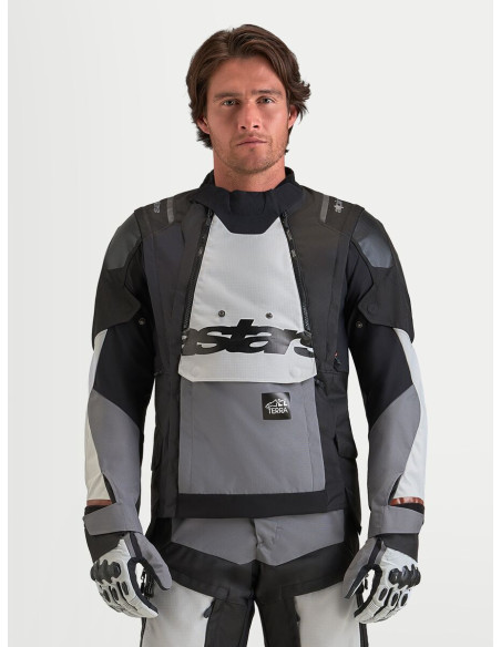 Veste Adventure Alpinestars Halo V2 Drystar - Gris foncé Gris clair Noir