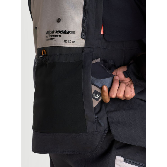 Veste Adventure Alpinestars Halo V2 Drystar - Gris aluminium Marron Noir