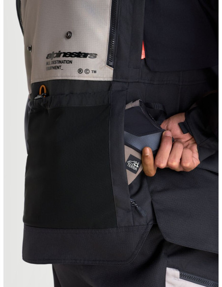 Veste Adventure Alpinestars Halo V2 Drystar - Gris aluminium Marron Noir