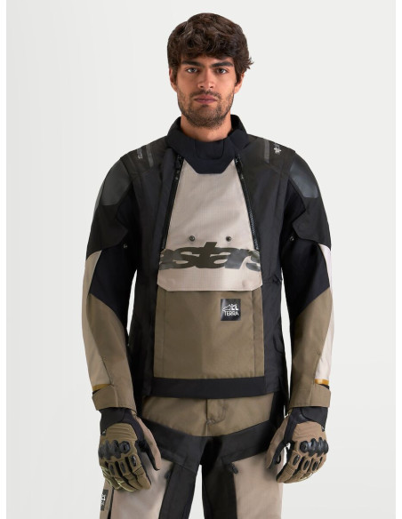 Veste Adventure Alpinestars Halo V2 Drystar - Gris aluminium Marron Noir