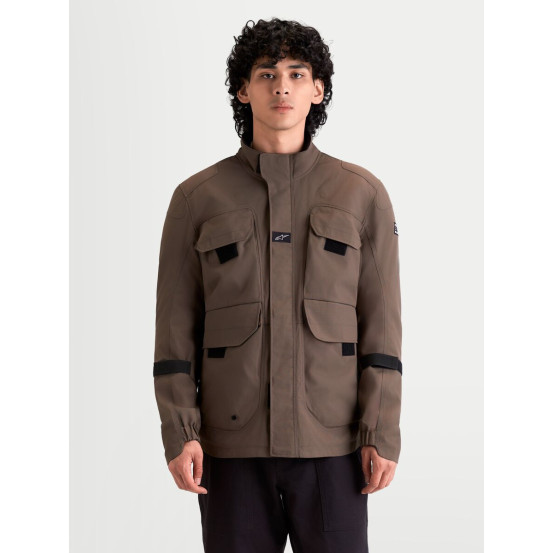 Veste moto Alpinestars Altan Drystar - Marron noisette Noir