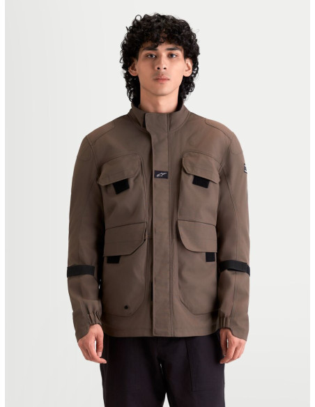 Veste moto Alpinestars Altan Drystar - Marron noisette Noir