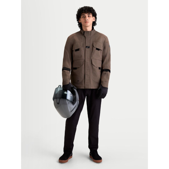 Veste moto Alpinestars Altan Drystar - Marron noisette Noir