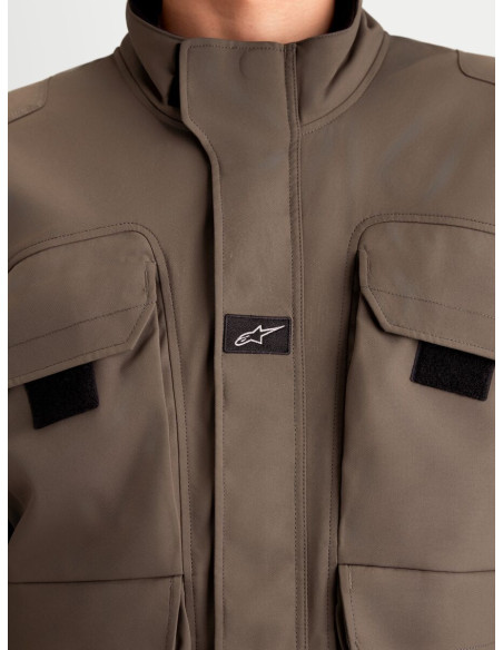 Veste moto Alpinestars Altan Drystar - Marron noisette Noir