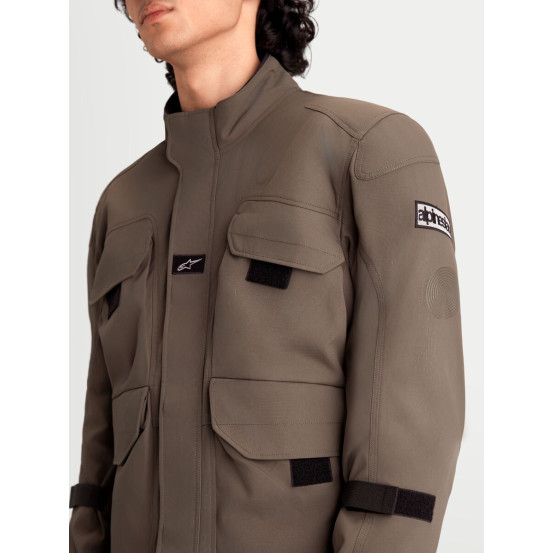 Veste moto Alpinestars Altan Drystar - Marron noisette Noir