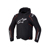 Veste moto Alpinestars Zaca V2 Waterproof - Noir Rouge fluo