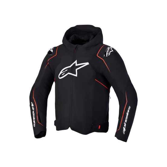 Veste moto Alpinestars Zaca V2 Waterproof - Noir Rouge fluo