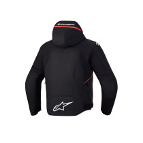 Veste moto Alpinestars Zaca V2 Waterproof - Noir Rouge fluo 2