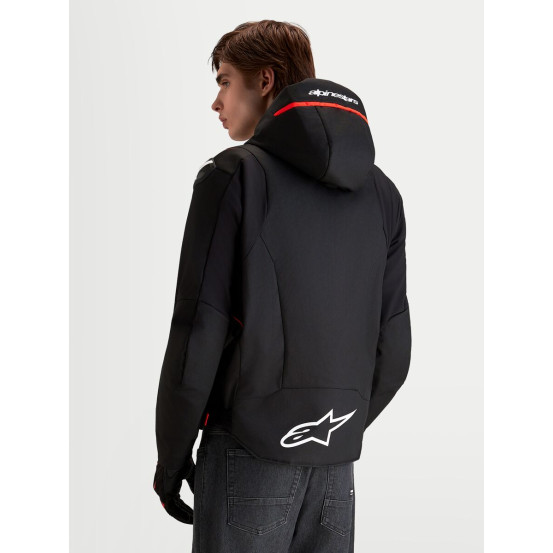 Veste moto Alpinestars Zaca V2 Waterproof - Noir Rouge fluo