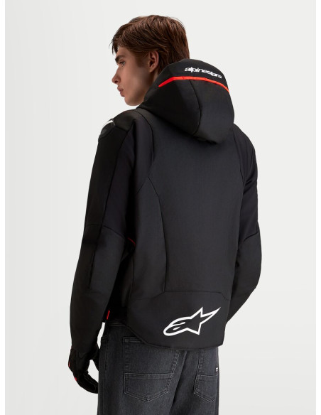 Veste moto Alpinestars Zaca V2 Waterproof - Noir Rouge fluo