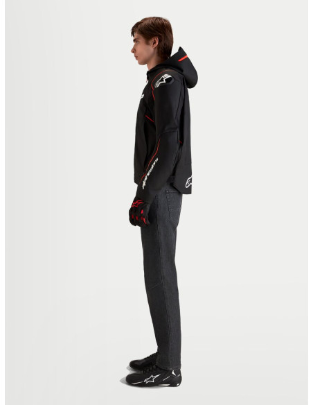 Veste moto Alpinestars Zaca V2 Waterproof - Noir Rouge fluo