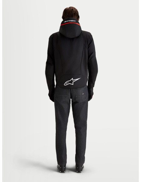 Veste moto Alpinestars Zaca V2 Waterproof - Noir Rouge fluo