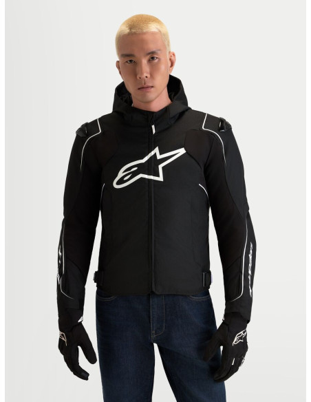 Veste moto Alpinestars Zaca V2 Waterproof - Noir Blanc