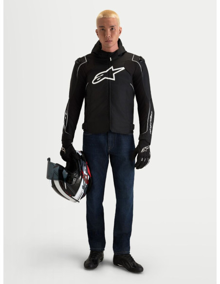 Veste moto Alpinestars Zaca V2 Waterproof - Noir Blanc