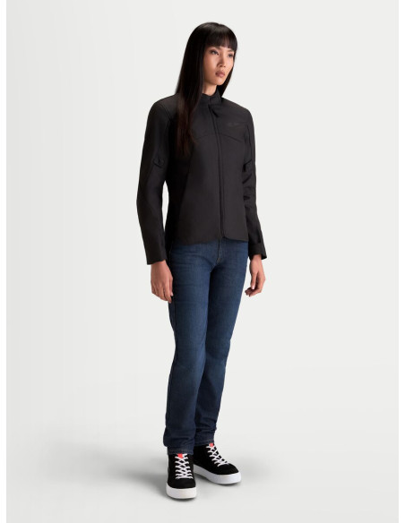 Veste moto femme Alpinestars Stella C-1 Waterproof - Noir