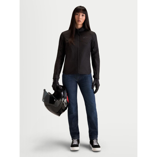 Veste moto femme Alpinestars Stella C-1 Waterproof - Noir