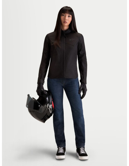 Veste moto femme Alpinestars Stella C-1 Waterproof - Noir