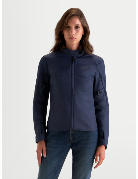 Veste moto femme Alpinestars Stella C-1 Waterproof - Bleu indigo