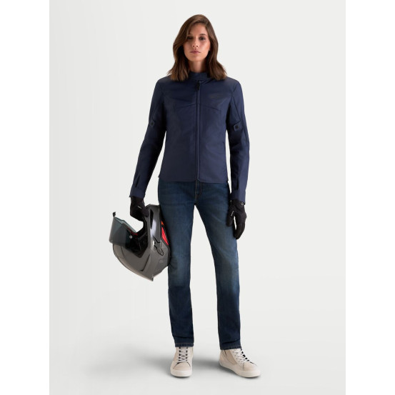 Veste moto femme Alpinestars Stella C-1 Waterproof - Bleu indigo