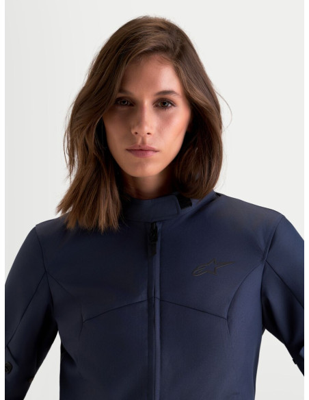 Veste moto femme Alpinestars Stella C-1 Waterproof - Bleu indigo