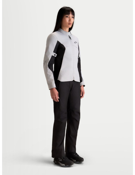 Veste moto femme Alpinestars Stella C-1 Waterproof - Gris glacé Noir