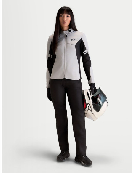 Veste moto femme Alpinestars Stella C-1 Waterproof - Gris glacé Noir