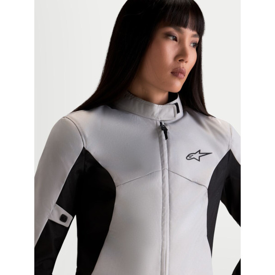 Veste moto femme Alpinestars Stella C-1 Waterproof - Gris glacé Noir