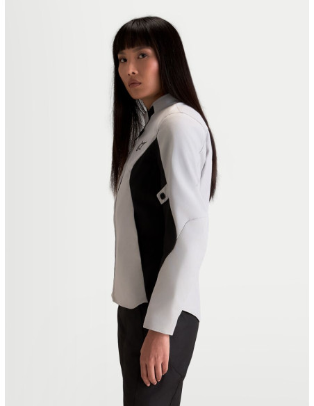 Veste moto femme Alpinestars Stella C-1 Waterproof - Gris glacé Noir