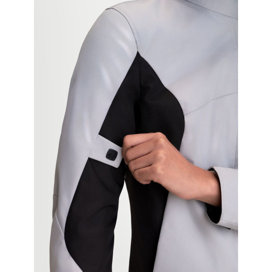 Veste moto femme Alpinestars Stella C-1 Waterproof - Gris glacé Noir