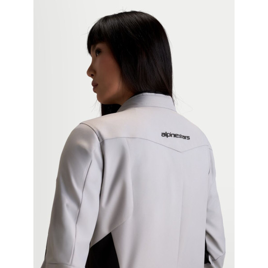 Veste moto femme Alpinestars Stella C-1 Waterproof - Gris glacé Noir