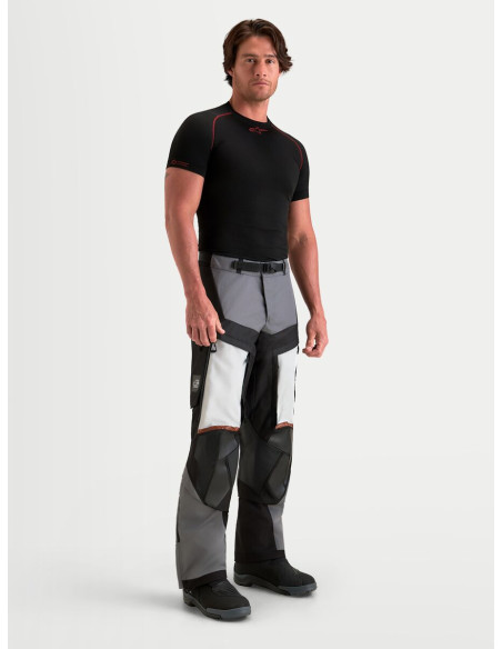 Pantalon Adventure Alpinestars Halo V2 Drystar - Gris foncé Gris clair Noir