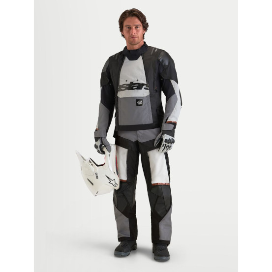 Pantalon Adventure Alpinestars Halo V2 Drystar - Gris foncé Gris clair Noir