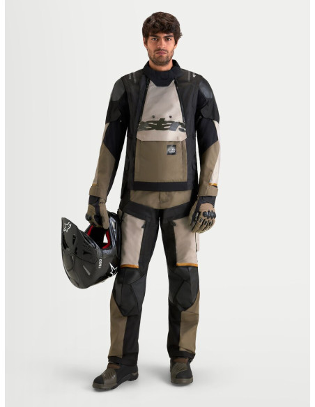 Pantalon Adventure Alpinestars Halo V2 Drystar - Gris aluminium Marron Noir