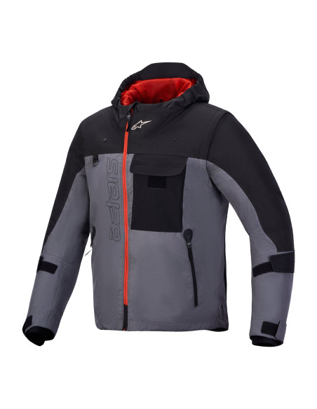 Parka moto Alpinestars Morfex Waterproof - Gris lunaire Noir