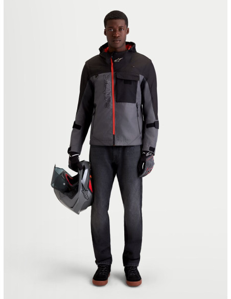 Parka moto Alpinestars Morfex Waterproof - Gris lunaire Noir