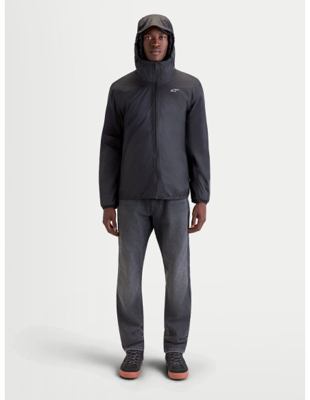 Parka moto Alpinestars Morfex Waterproof - Gris lunaire Noir
