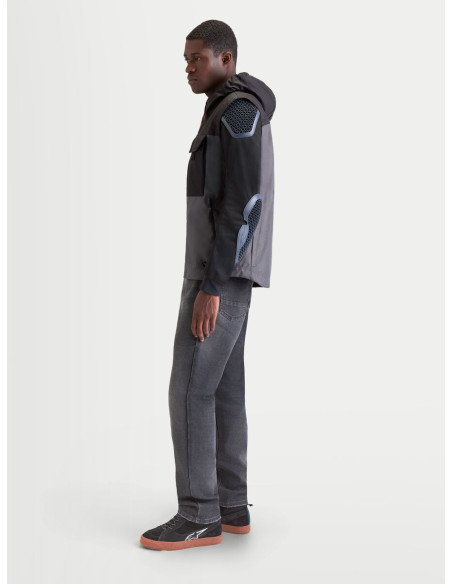 Parka moto Alpinestars Morfex Waterproof - Gris lunaire Noir
