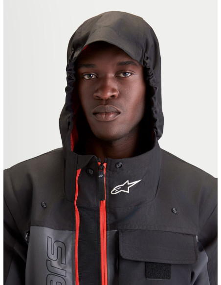 Parka moto Alpinestars Morfex Waterproof - Gris lunaire Noir