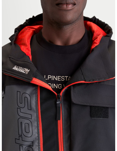 Parka moto Alpinestars Morfex Waterproof - Gris lunaire Noir