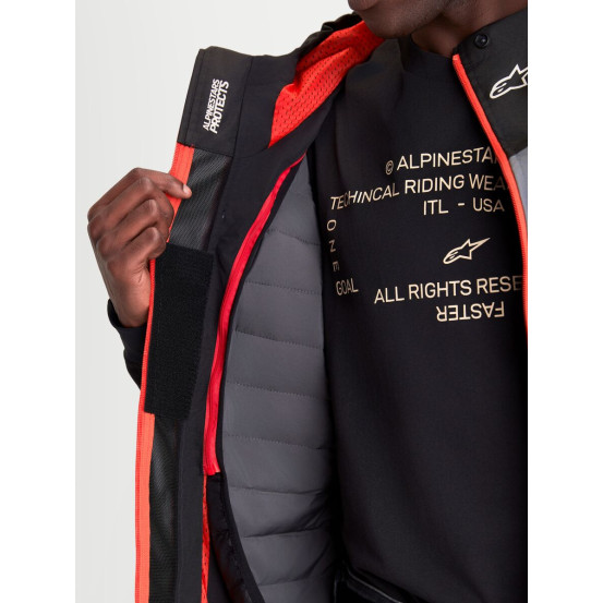 Parka moto Alpinestars Morfex Waterproof - Gris lunaire Noir