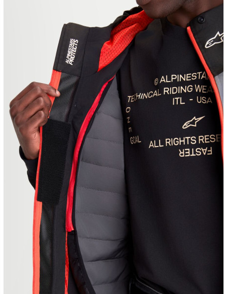 Parka moto Alpinestars Morfex Waterproof - Gris lunaire Noir