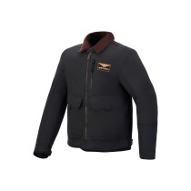 Veste moto Alpinestars Mustang Waterproof - Gris anthracite Marron foncé