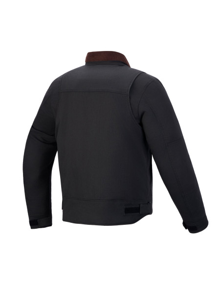 Veste moto Alpinestars Mustang Waterproof - Gris anthracite Marron foncé