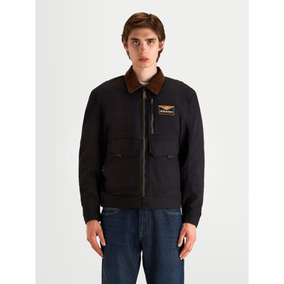 Veste moto Alpinestars Mustang Waterproof - Gris anthracite Marron foncé